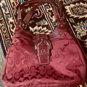 Elegant Burgundy Designer Handbag